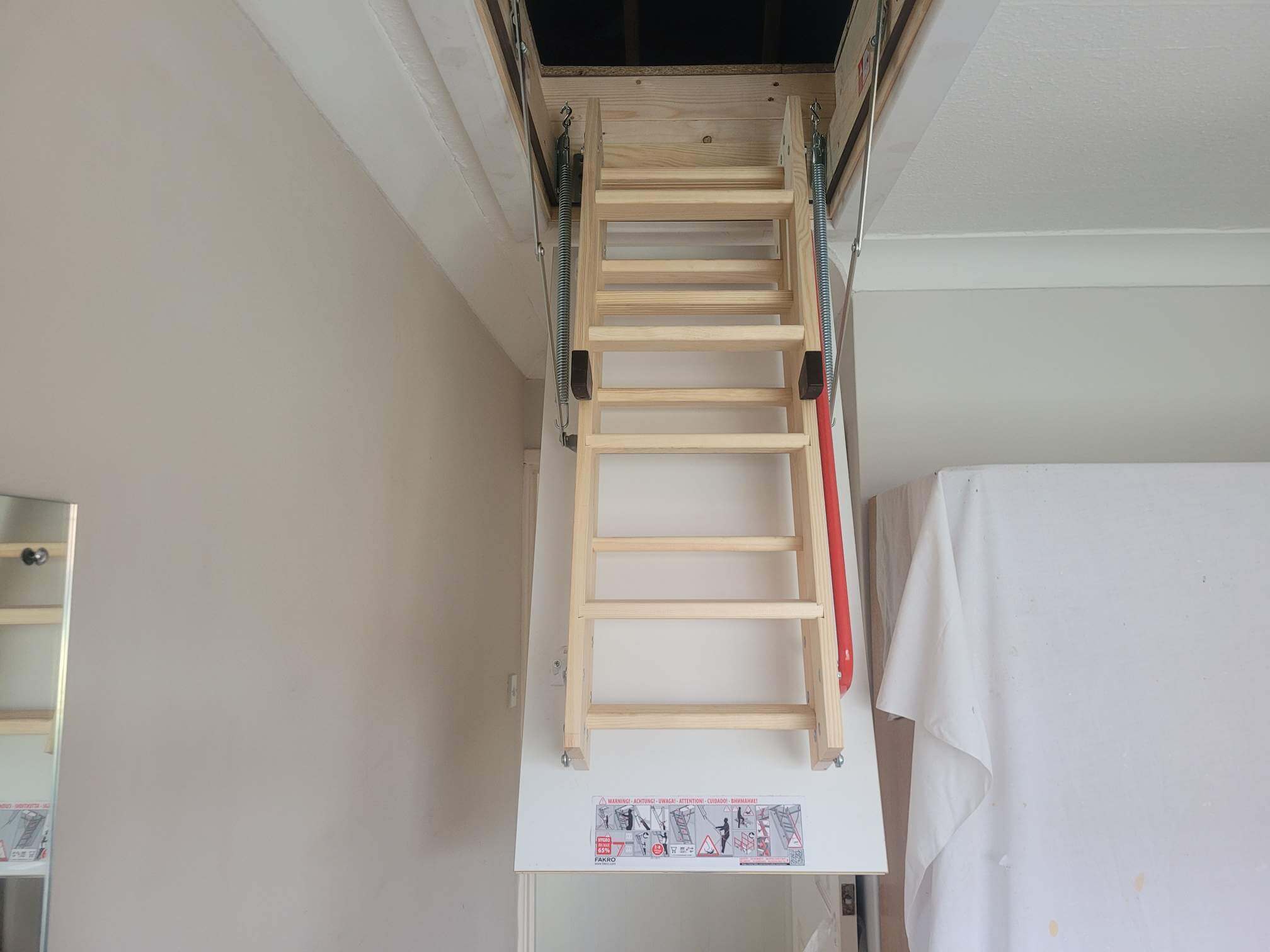 UPVC Loft Hatch & Wooden Ladder